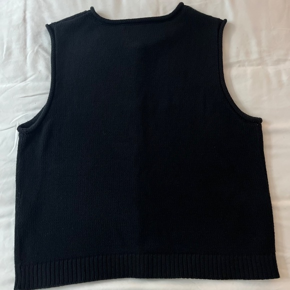 Alex Mill Bridget Black Sweater Vest In Cotton, Size M - Picture 3 of 5